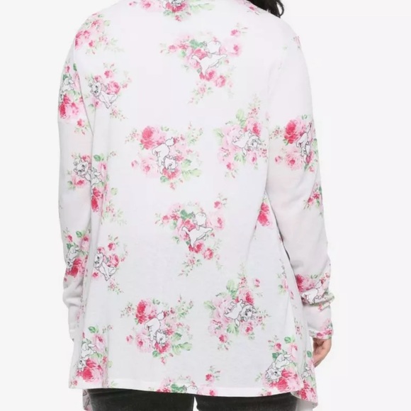 Disney Pink and White Oversized Long Lightweight Aristocrats Cardigan Size Small - Picture 7 of 8
